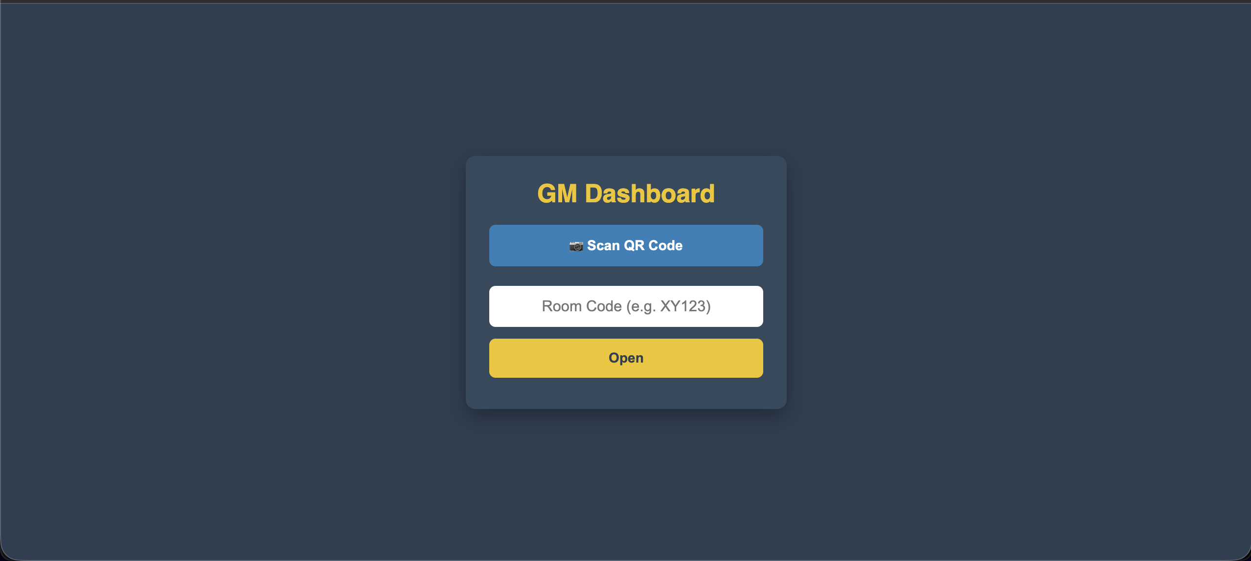 Gamemaster Login